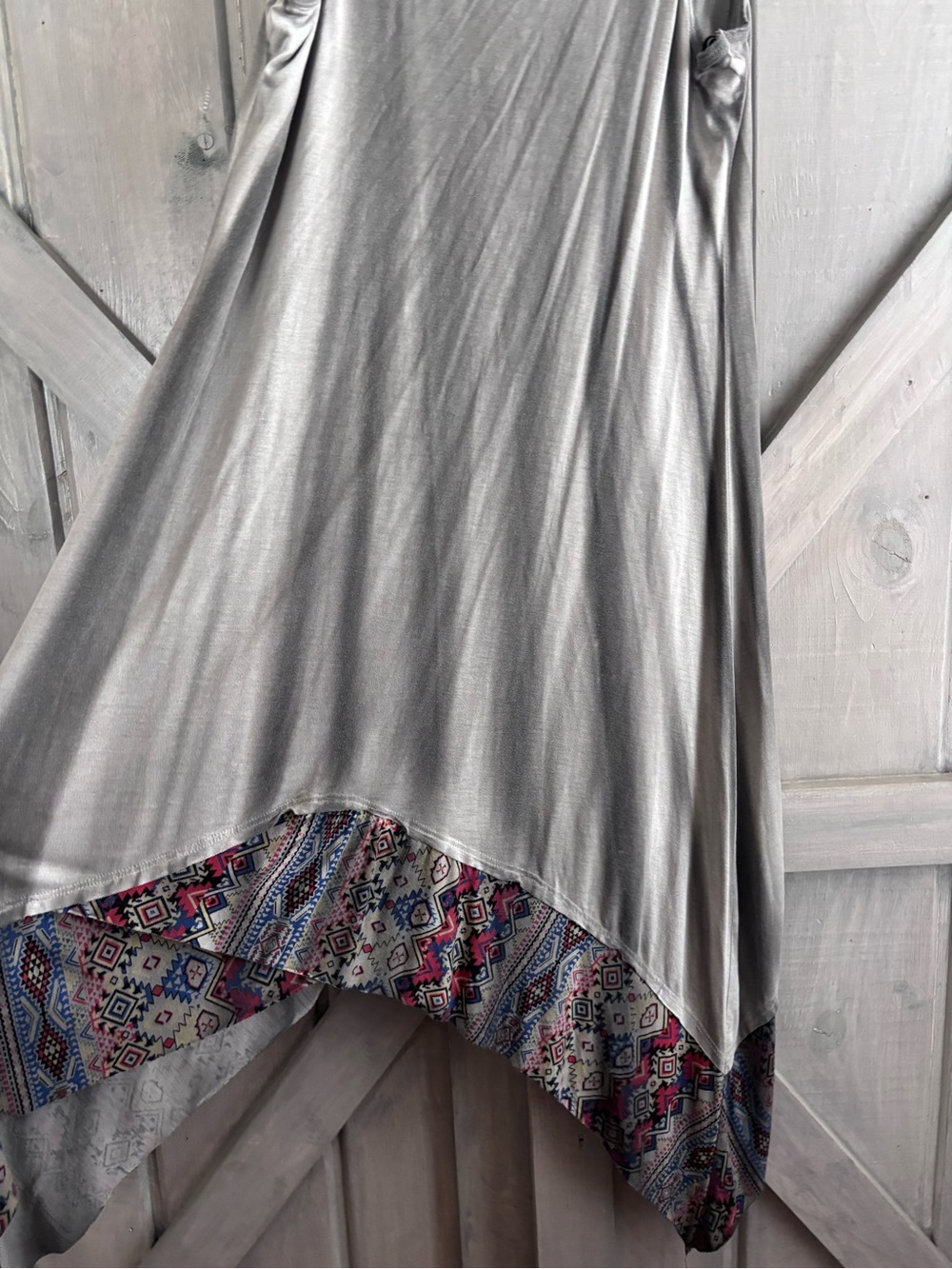 Vocal Western Women's Dress Sharkbite handkerchief hem Paisley Rhinestone large - Picture 7 of 10